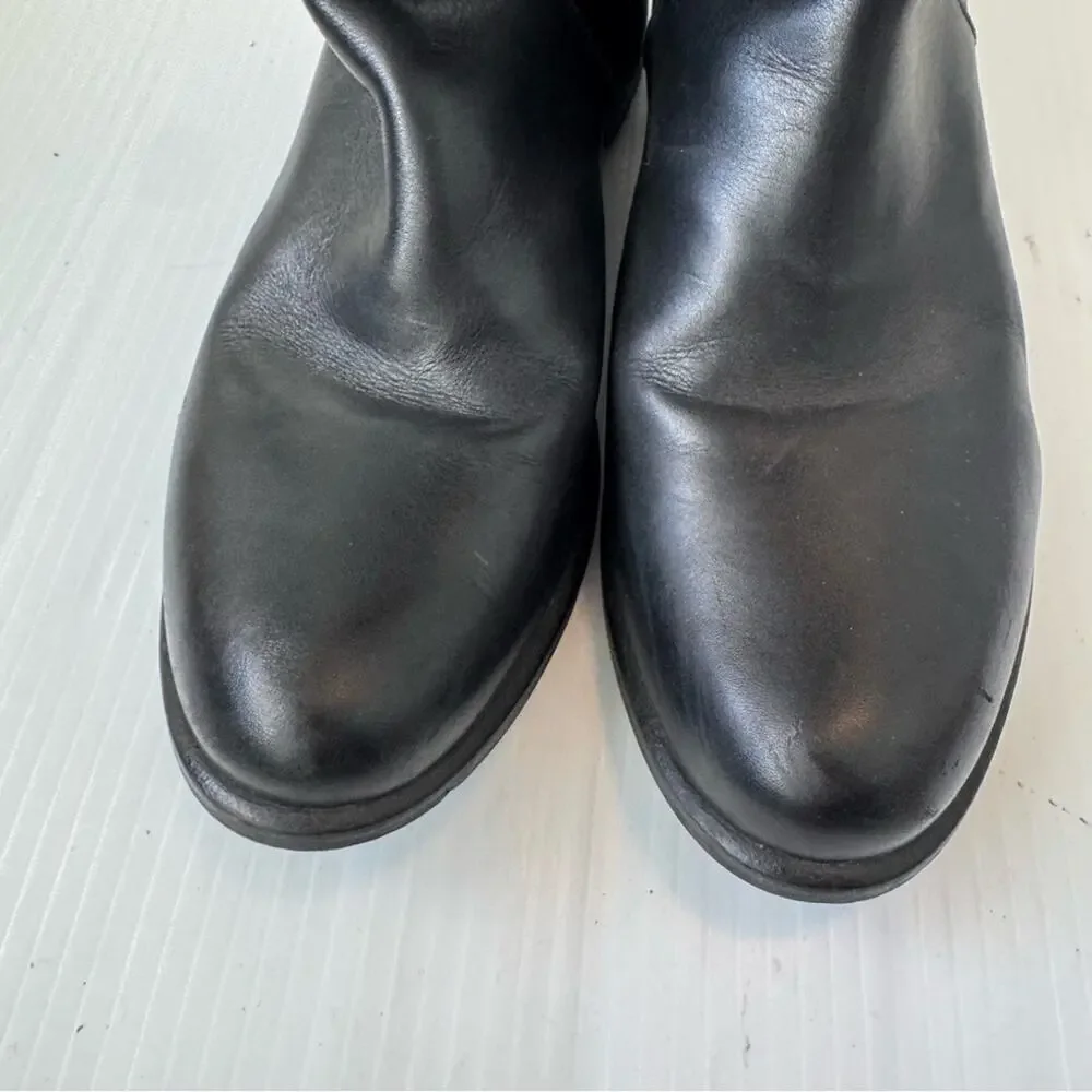 Stelle Monelle over the knee fold down black leather riding boots size 39 / 8.5